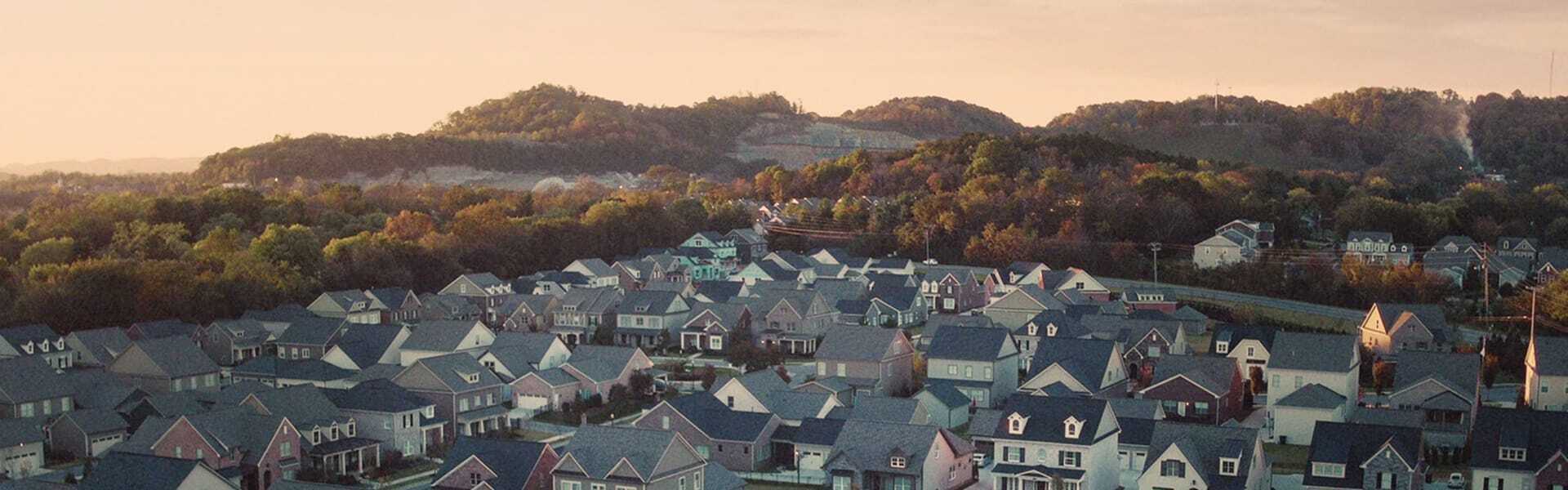 Neighbourhood aerial view